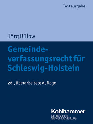cover image of Gemeindeverfassungsrecht für Schleswig-Holstein